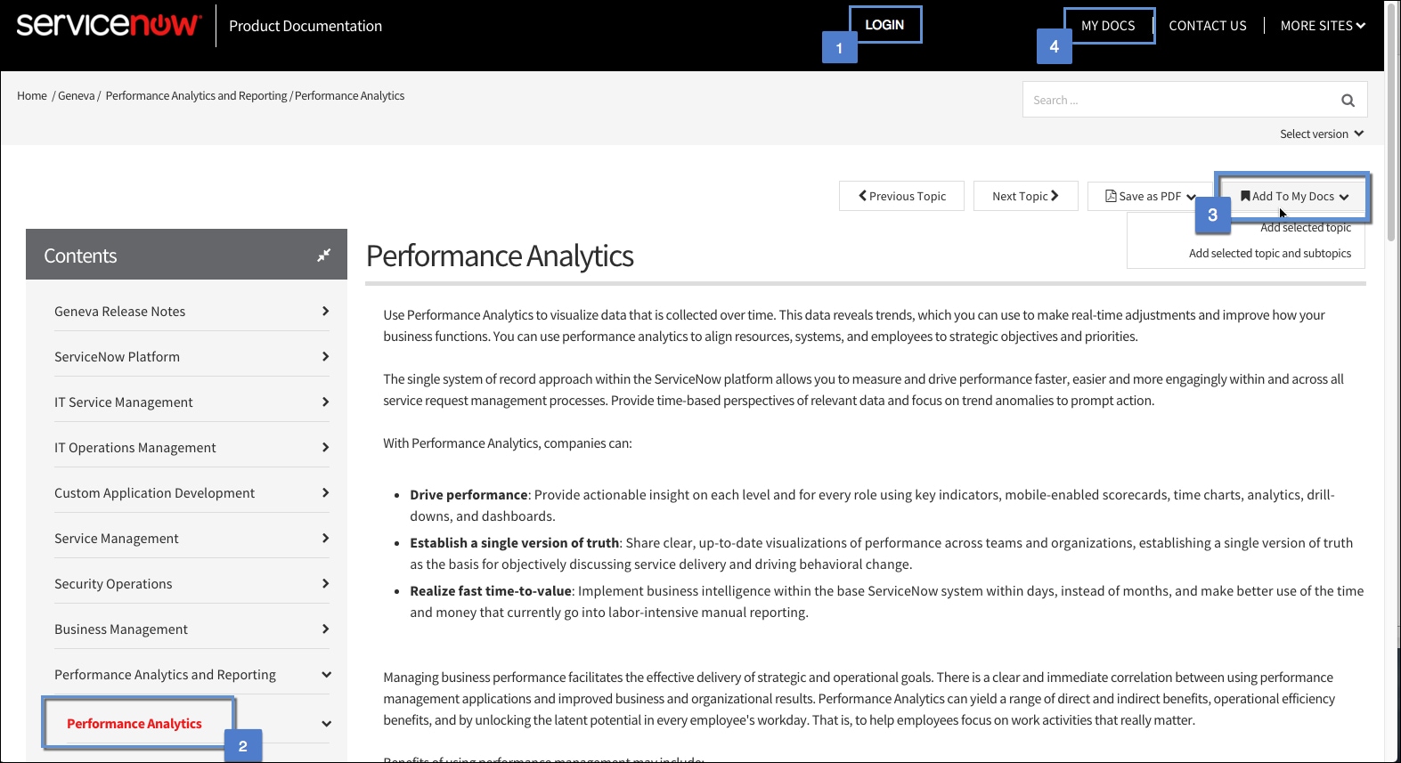 Add To My Docs Coming To The Product Documentati Servicenow